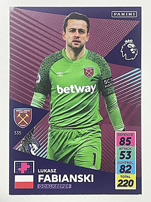 335.-Lukasz-Fabianski-West-Ham-Panini-Adrenalyn-XL-2021-22-Card-Football