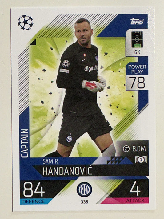 335. Samir Handanovic (FC Internazionale Milano) &#8211; Captain &#8211; Topps Match Attax 2022:2023 card