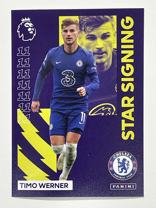 337 Timo Werner Star Signing Sticker Chelsea Premier League 2021 Football Sticker