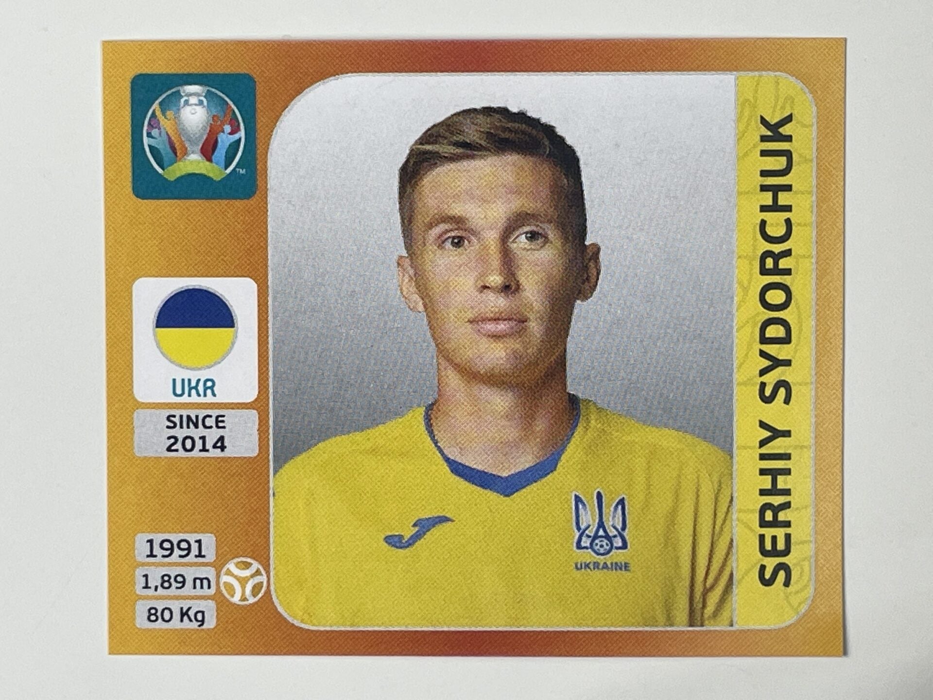 337. Serhiy Sydorchuk (Ukraine) &#8211; Euro 2020 Stickers