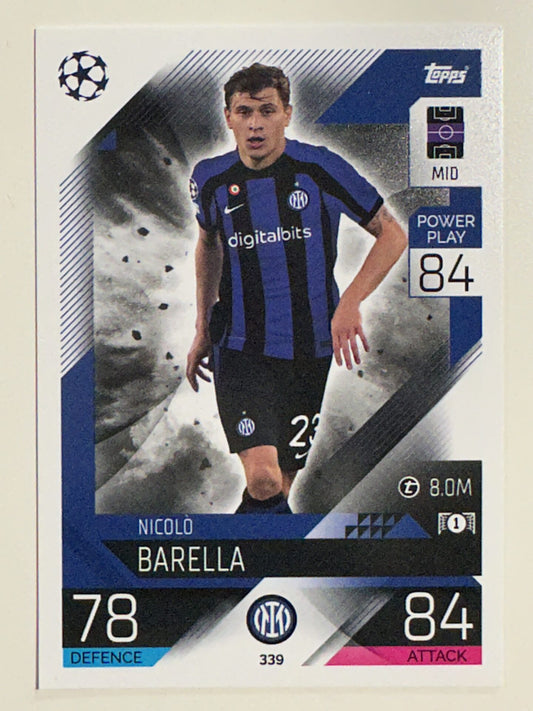 339. Nicolo Barella (FC Internazionale Milano) &#8211; Topps Match Attax 2022:2023 card