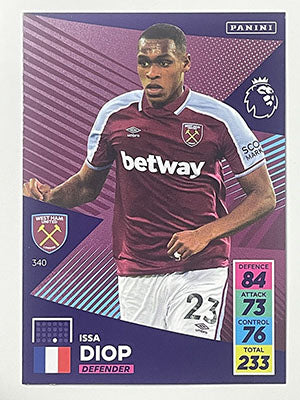 340.-Issa-Diop-West-Ham-Panini-Adrenalyn-XL-2021-22-Card-Football