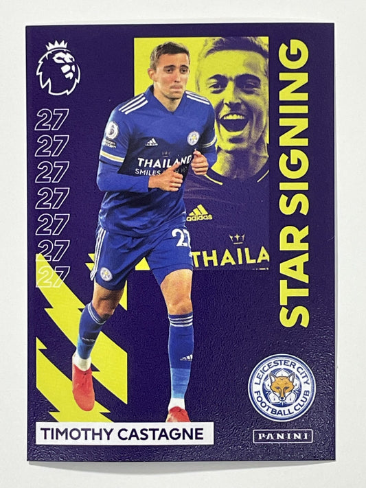 342 Timothy Castagne Star Signing Sticker Leicester City Premier League 2021 Football Sticker