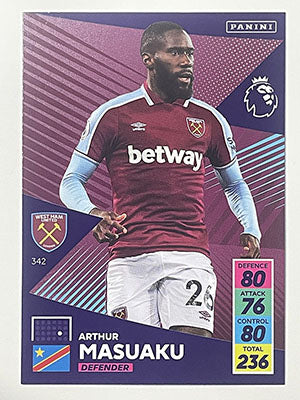 342.-Arthur-Masuaku-West-Ham-Panini-Adrenalyn-XL-2021-22-Card-Football