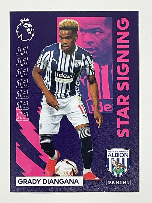 350 Grady Diangana Star Signing Sticker West Brom Premier League 2021 Football Sticker