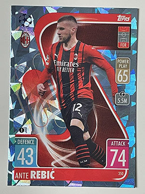 350.-Ante-Rebic-Crystal-Foil-Parallel-AC-Milan-Match-Attax-2021-22-Topps-Football-Card