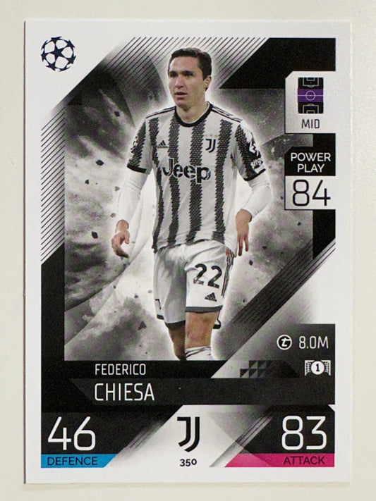 350. Federico Chiesa (Juventus) &#8211; Topps Match Attax 2022:2023 card