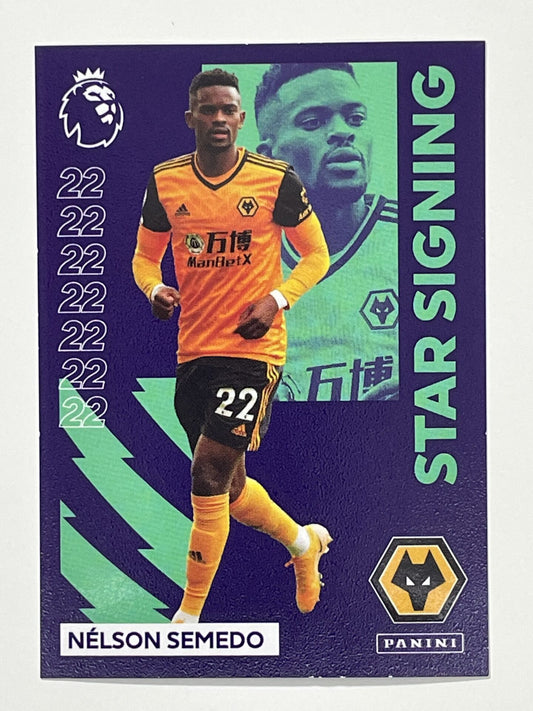 352 Nelson Semedo Star Signing Sticker Wolverhampton Premier League 2021 Football Sticker