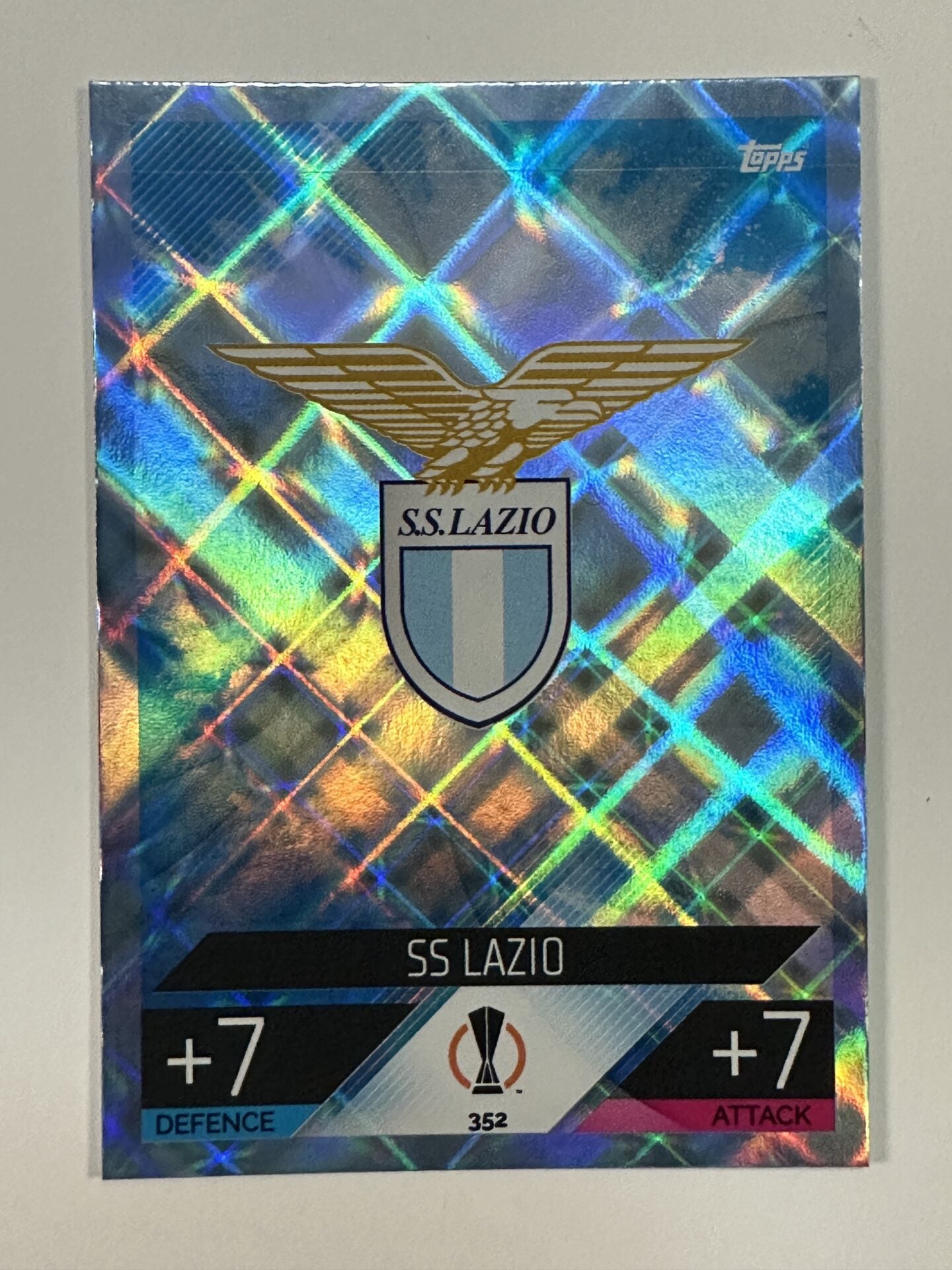 352 Team Badge Crystal Foil Parallel (SS Lazio) Topps Match Attax 2022:2023 Card