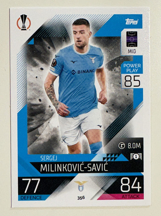 356. Sergej Milinkovic-Savic (SS Lazio) &#8211; Topps Match Attax 2022:2023 card