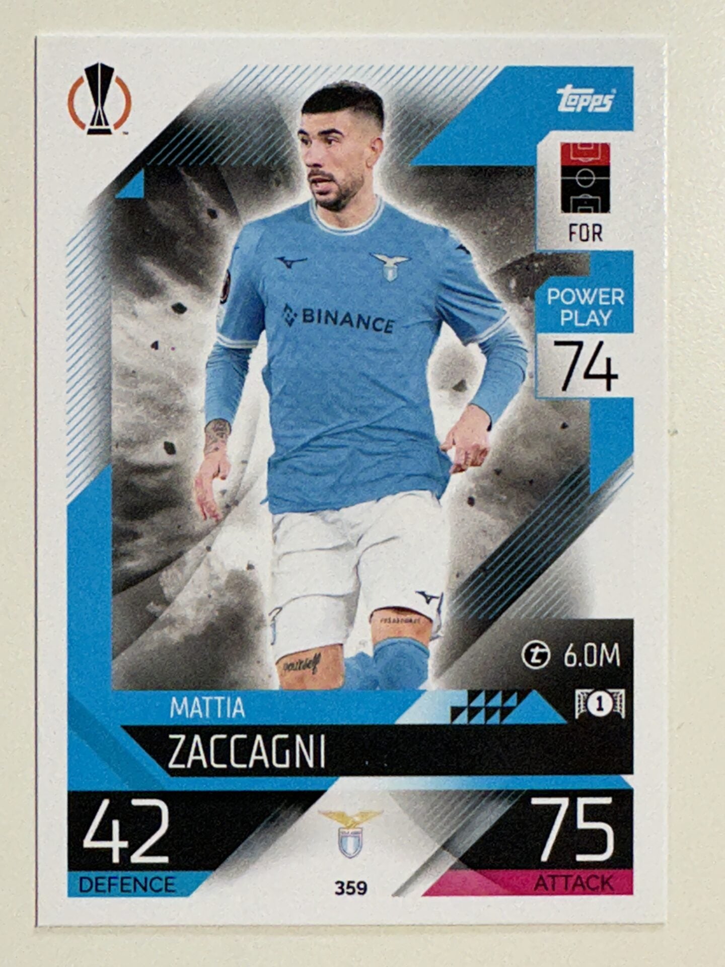 359. Mattia Zaccagni (SS Lazio) &#8211; Topps Match Attax 2022:2023 card