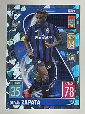 360.-Duvan-Zapata-Crystal-Foil-Parallel-Atalanta-BC-Match-Attax-2021-22-Topps-Football-Card