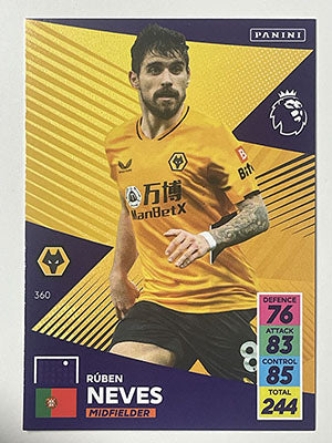 360.-Ruben-Neves-Wolves-Panini-Adrenalyn-XL-2021-22-Card-Football