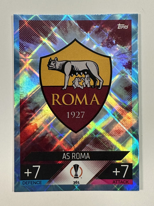 361 Team Badge Crystal Foil Parallel (AS Roma) Topps Match Attax 2022:2023 Card