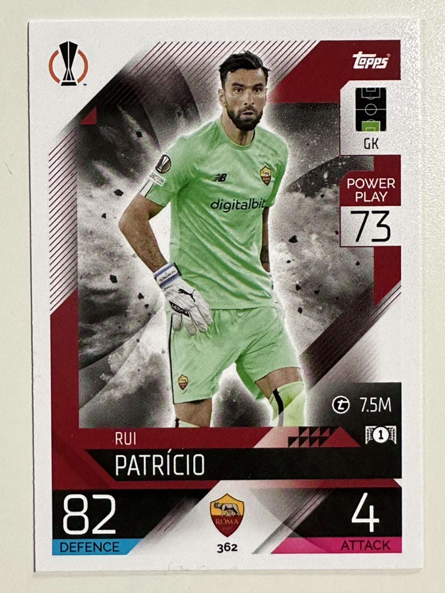 362. Rui Patricio (AS Roma) &#8211; Topps Match Attax 2022:2023 card