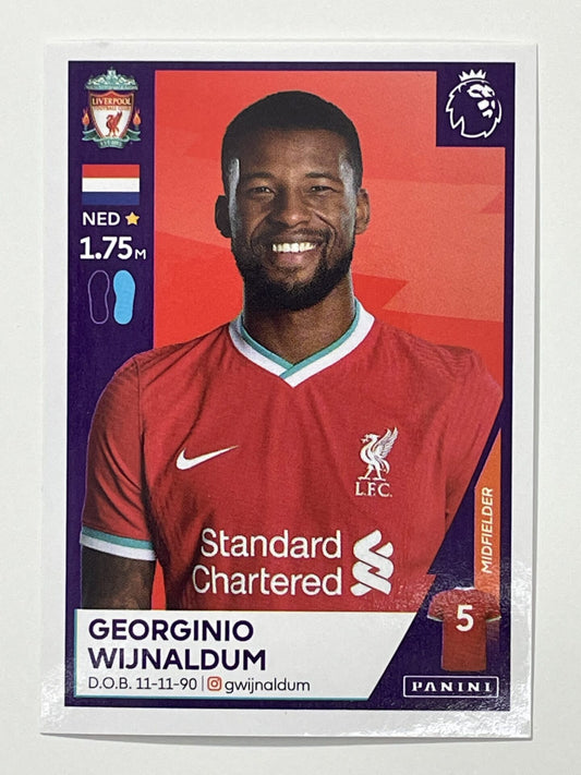 363 Georginho Wijnaldum Sticker Liverpool Premier League 2021 Football Sticker