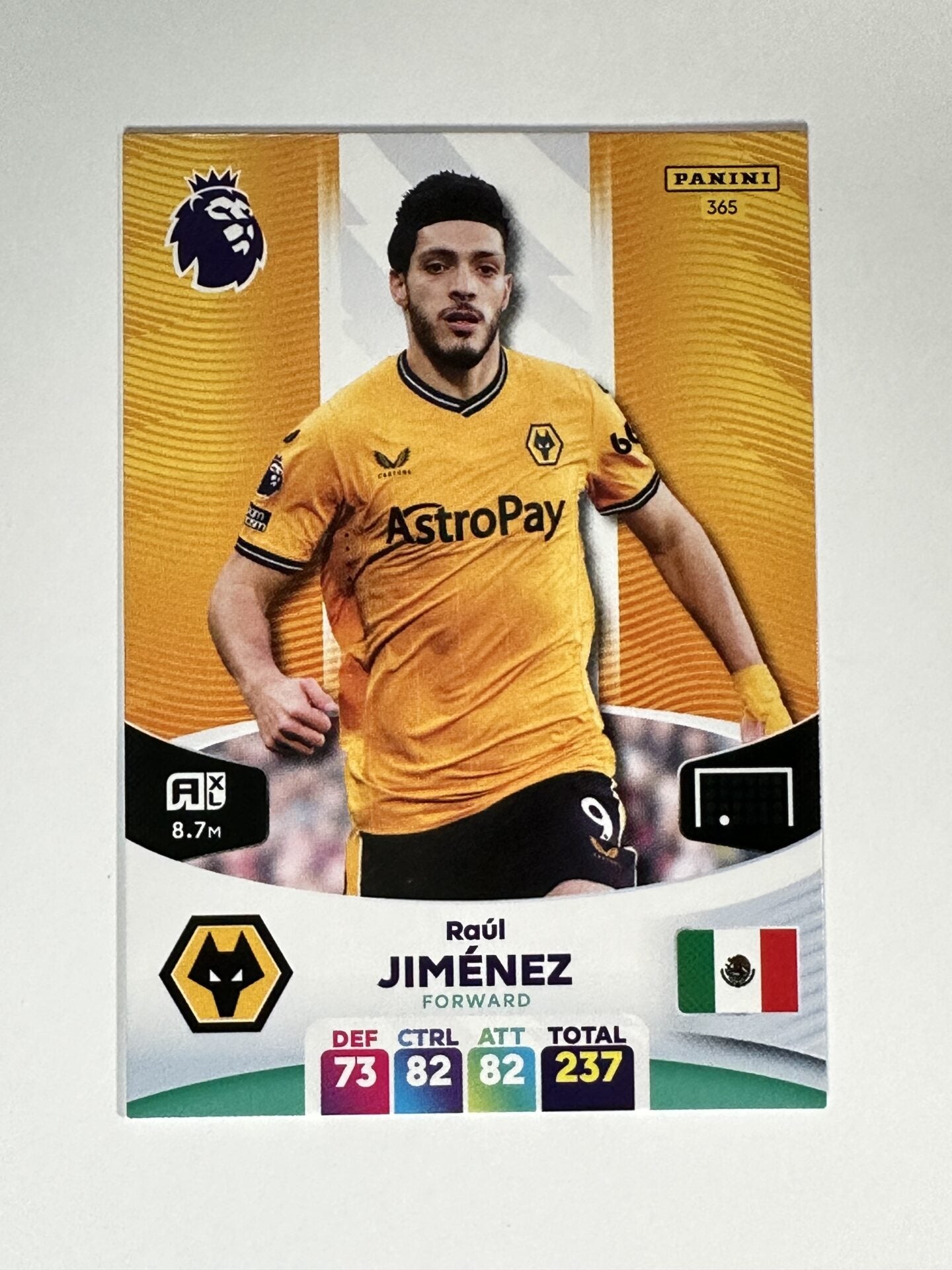 365 Raul Jimenez Wolves Base Panini Premier League Adrenalyn XL 2024 Card