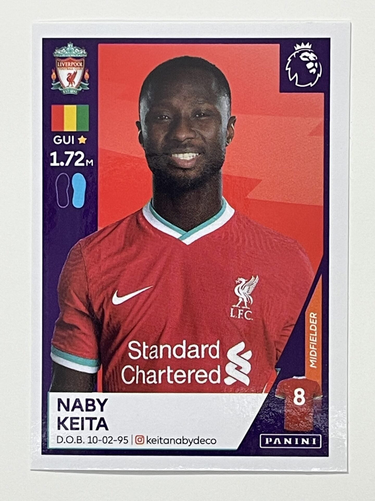 367 Naby Keita Sticker Liverpool Premier League 2021 Football Sticker