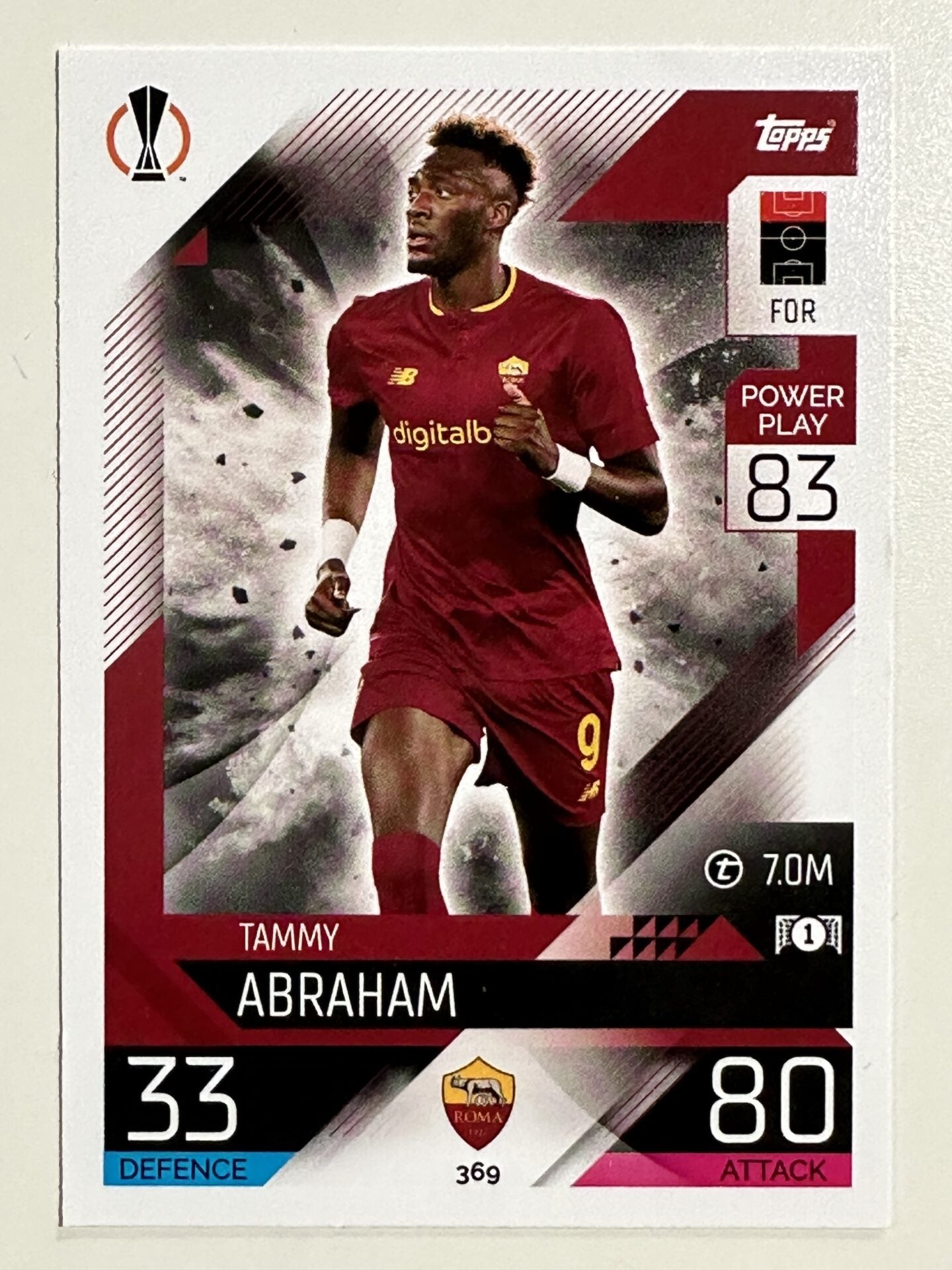 369. Tammy Abraham (AS Roma) &#8211; Topps Match Attax 2022:2023 card