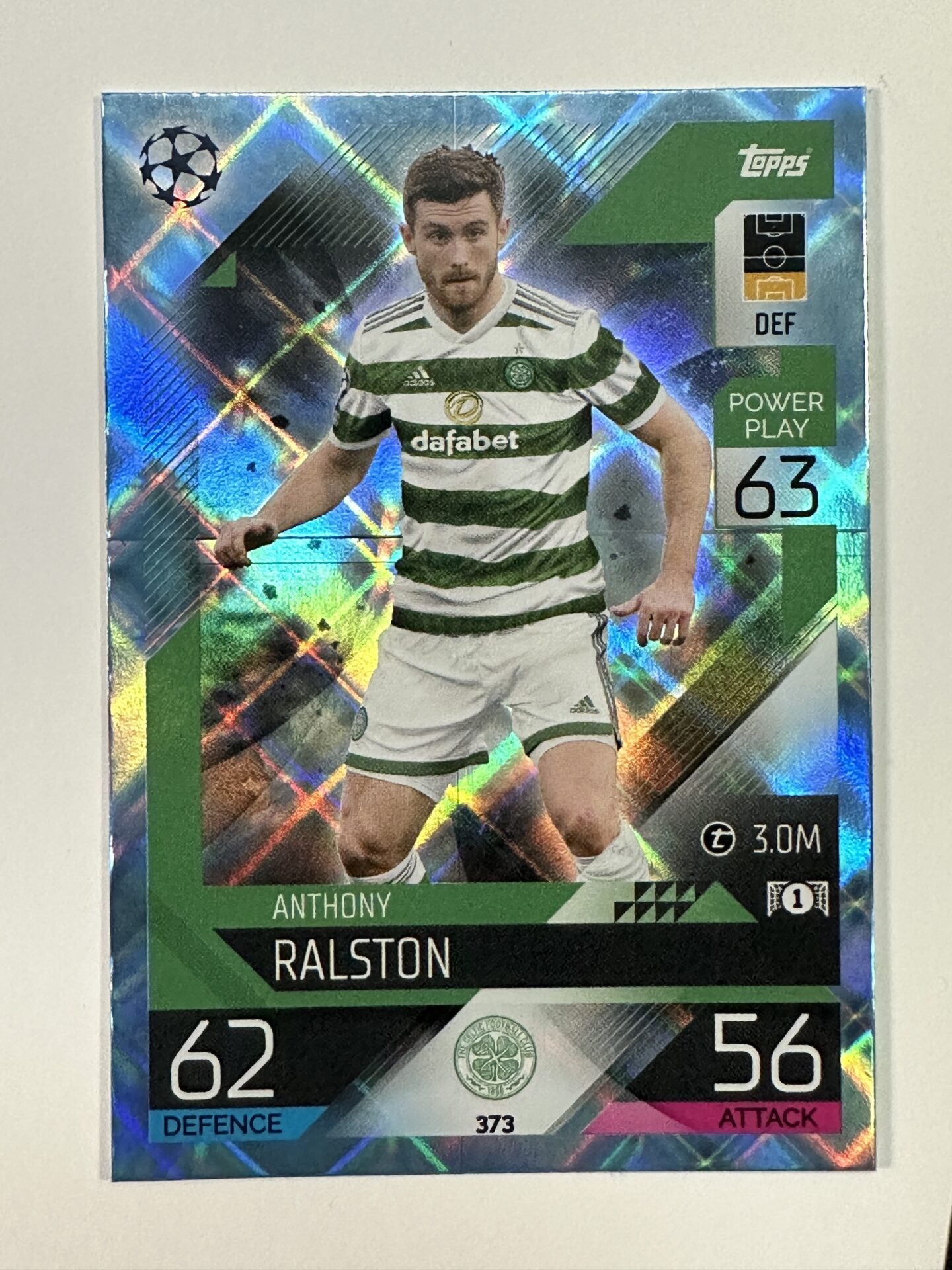 373 Anthony Ralston Base Crystal Foil Parallel (Celtic) Topps Match Attax 2022:2023 Card