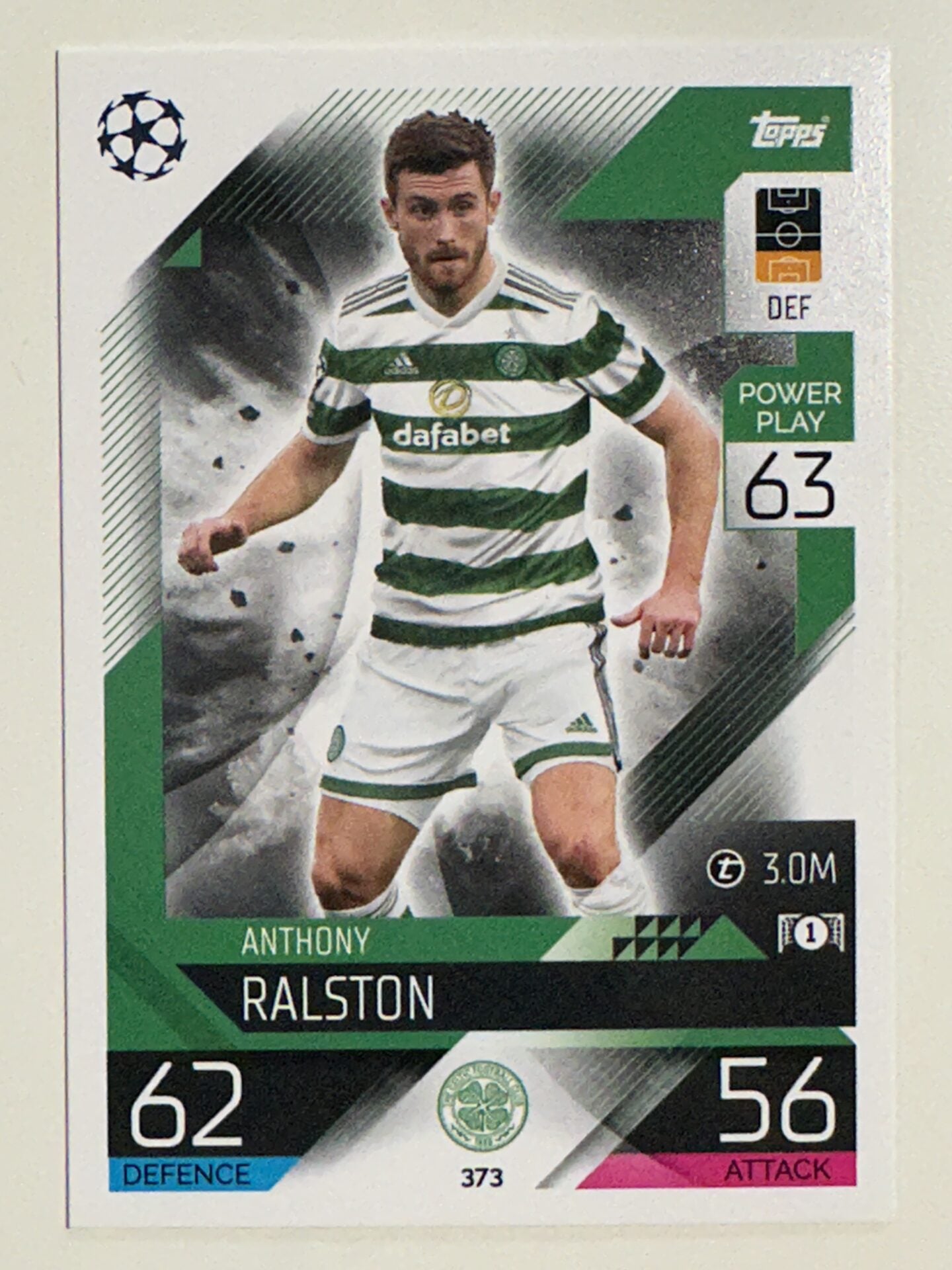 373. Anthony Ralston (Celtic) &#8211; Topps Match Attax 2022:2023 card