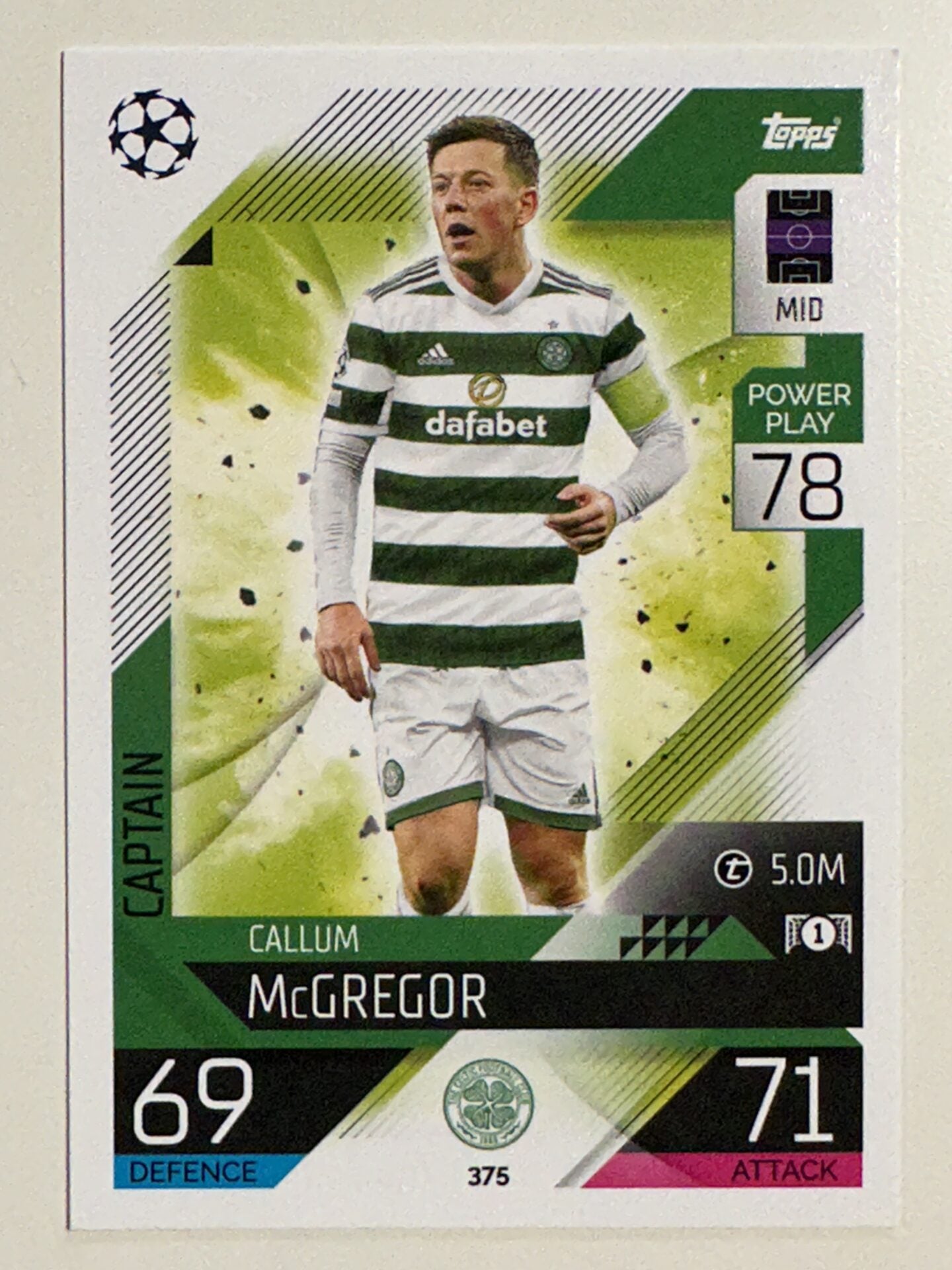 375. Callum McGregor (Celtic) &#8211; Captain &#8211; Topps Match Attax 2022:2023 card