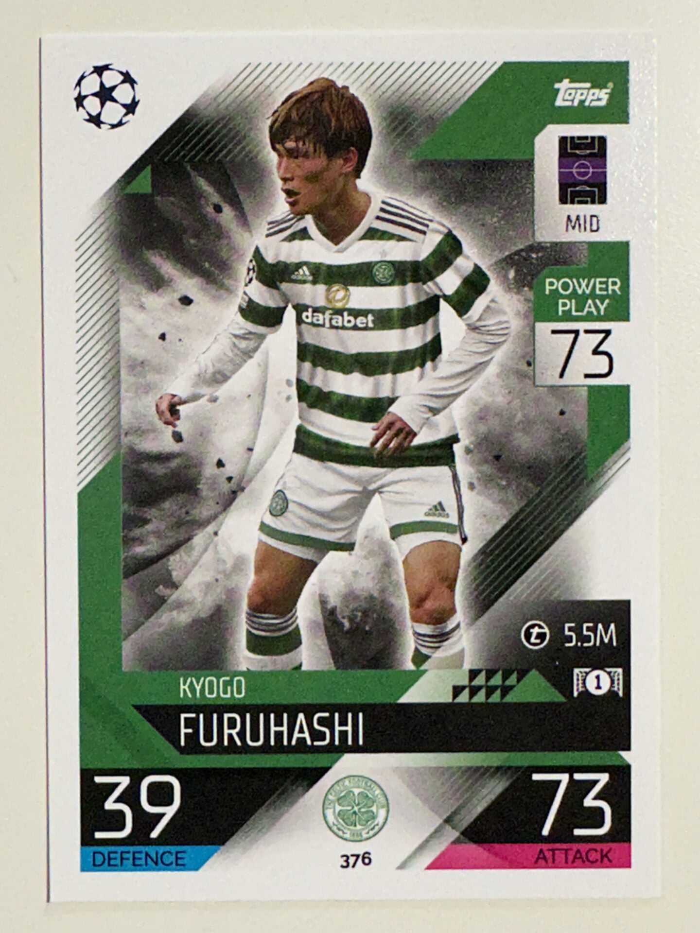 376. Kyogo Furuhashi (Celtic) &#8211; Topps Match Attax 2022:2023 card