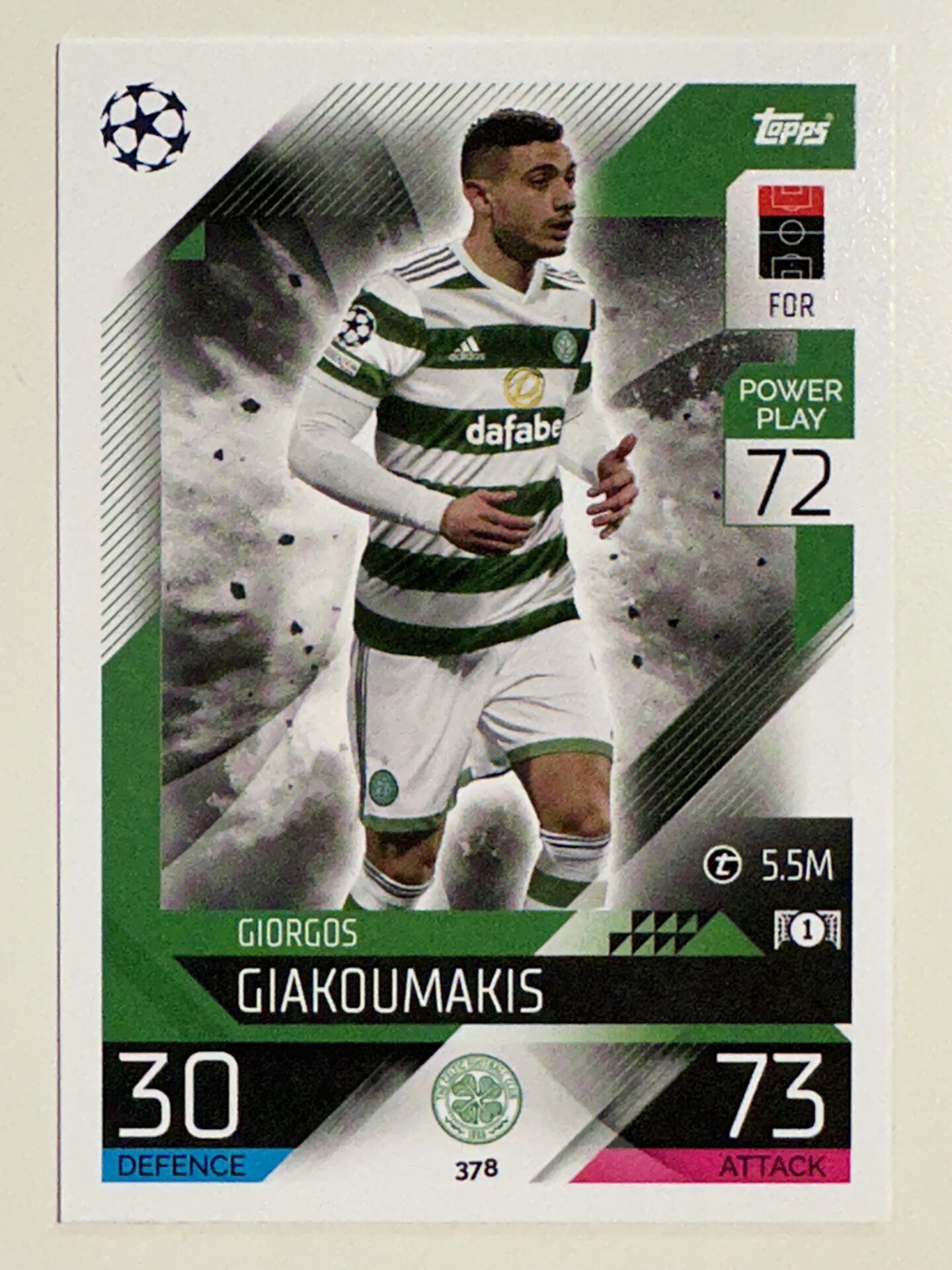 378. Giorgios Giakoumakis (Celtic) &#8211; Topps Match Attax 2022:2023 card