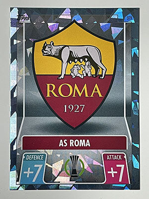 379.-Club-Badge-Crystal-Foil-Parallel-AS-Roma-Match-Attax-2021-22-Topps-Football-Card