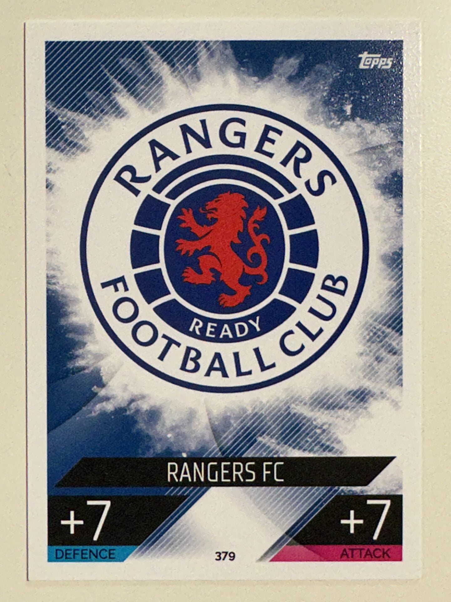 379. Team Badge (Rangers) &#8211; Topps Match Attax 2022:2023 card