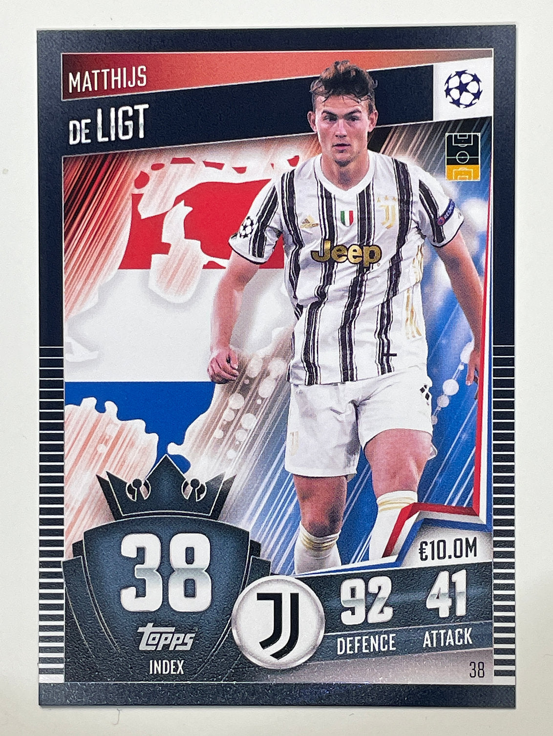 38. Mathijs de Ligt (Juventus) Football Card &#8211; Match Attax 101 2021 Card