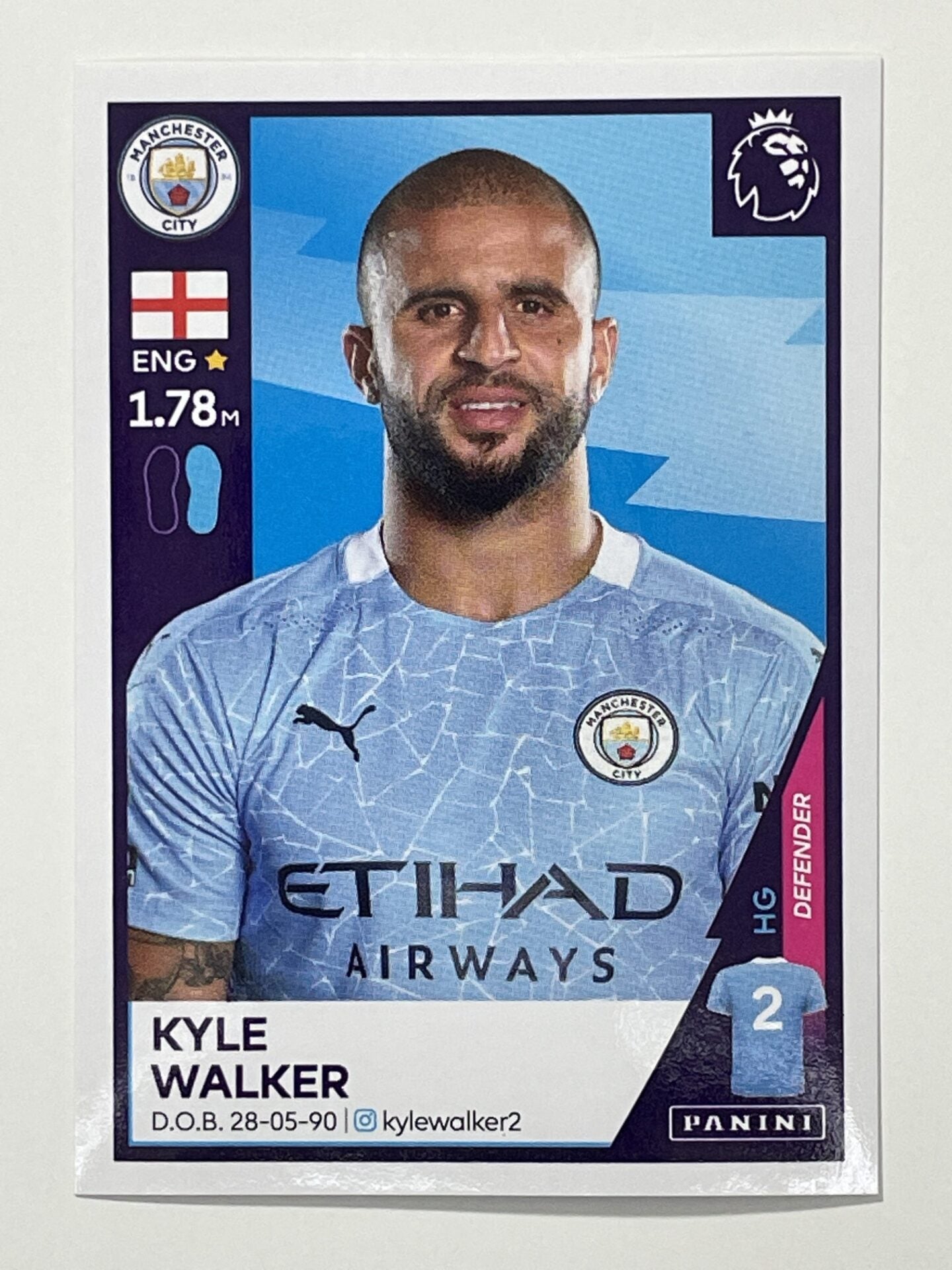 385 Kyle Walker Sticker Manchester City Premier League 2021 Football Sticker