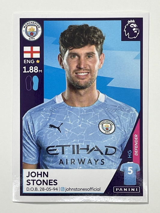 387 John Stones Sticker Manchester City Premier League 2021 Football Sticker