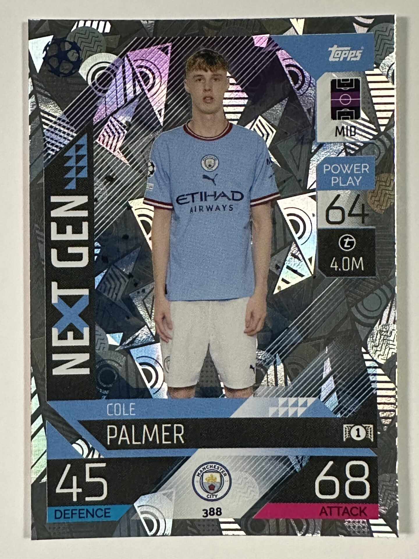 388 Cole Palmer Next Gen (Manchester City) Topps Match Attax 2022:2023 Card