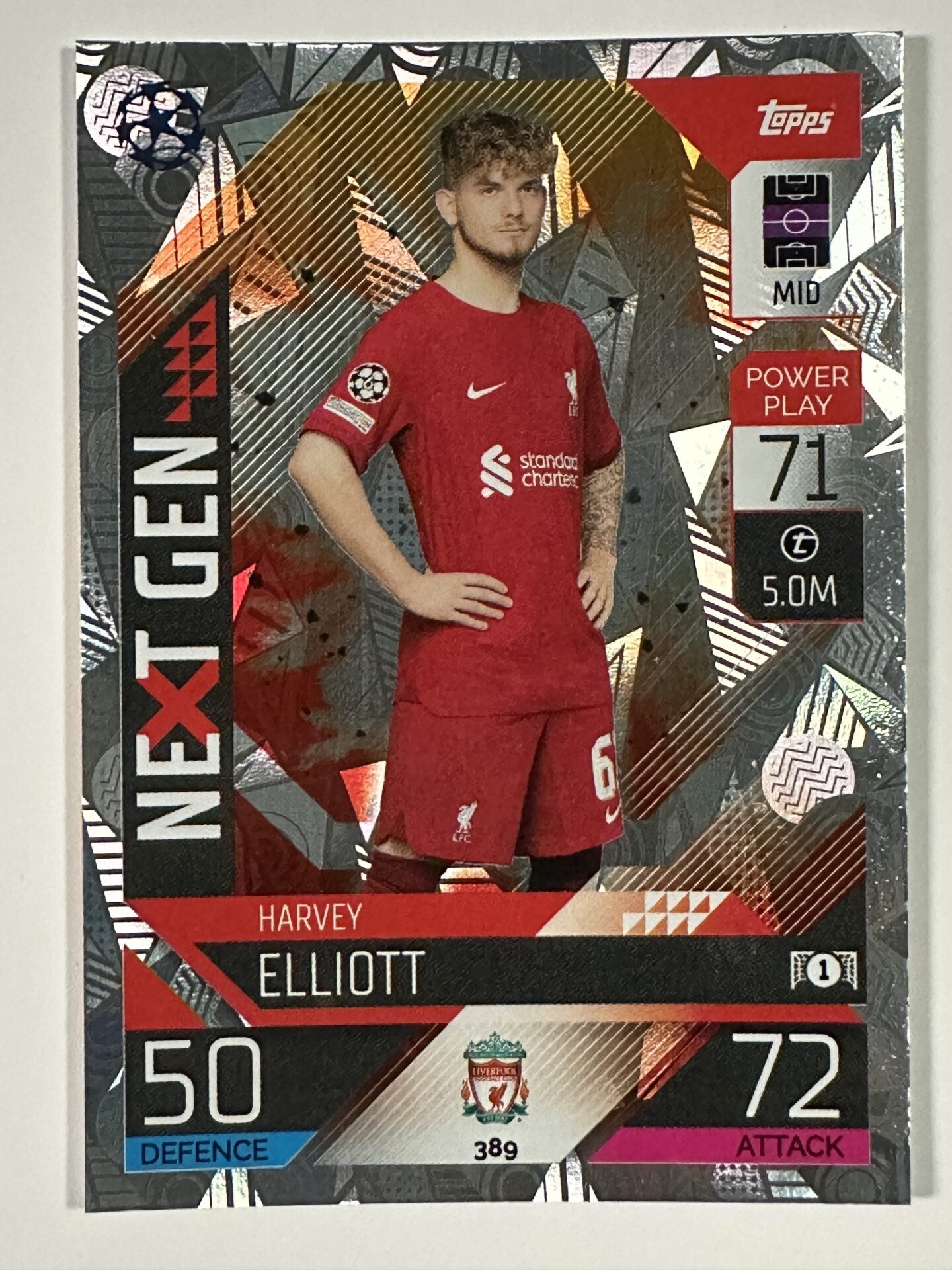 389 Harvey Elliott Next Gen (Liverpool) Topps Match Attax 2022:2023 Card