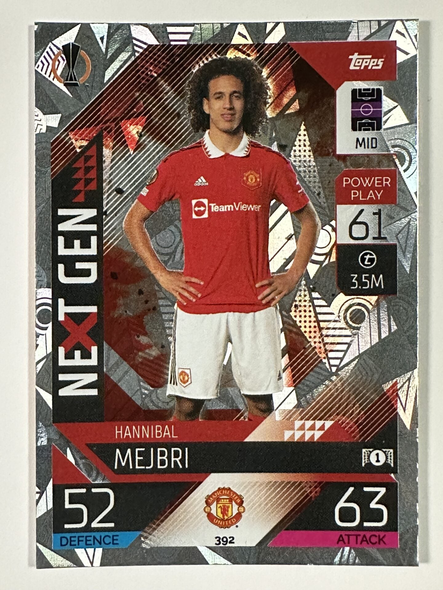 392 Hannibal Mejbri Next Gen (Manchester United) Topps Match Attax 2022:2023 Card