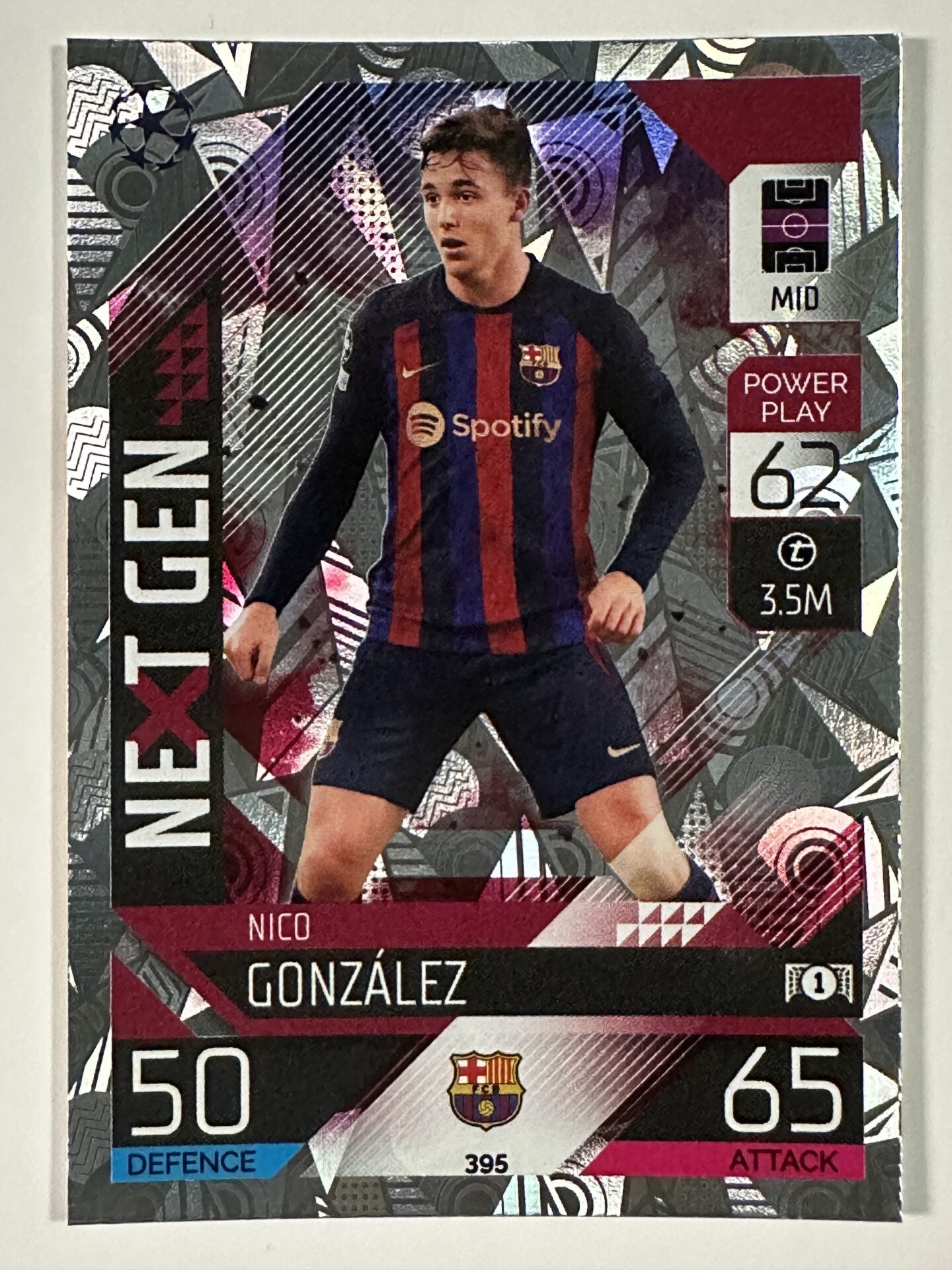 395 Nico González Next Gen (Barcelona) Topps Match Attax 2022:2023 Card