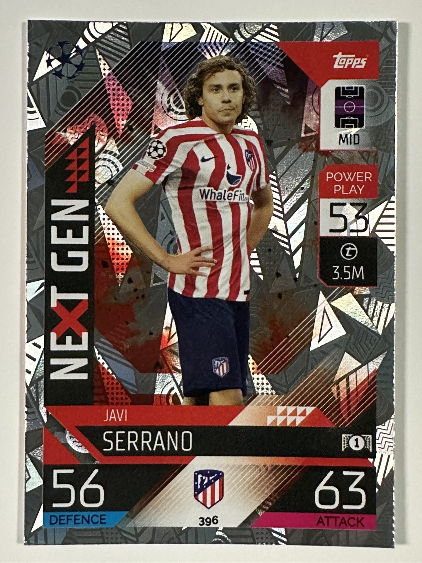 396 Javi Serrano Next Gen (Atletico Madrid) Topps Match Attax 2022:2023 Card