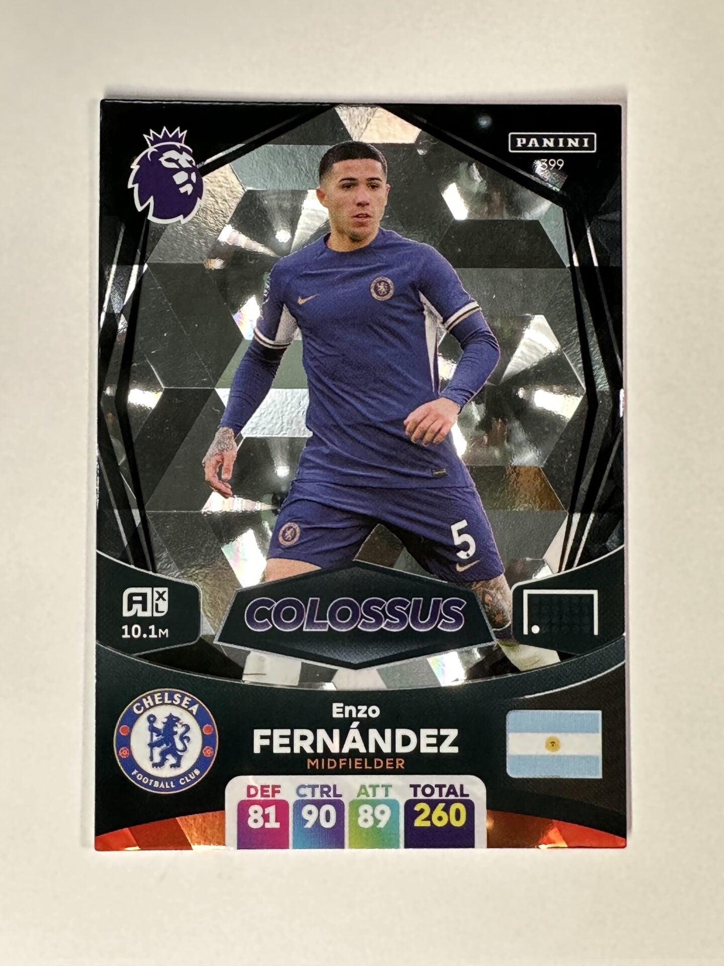 399 Enzo Fernandez Chelsea Colossus Panini Premier League Adrenalyn XL 2024 Card