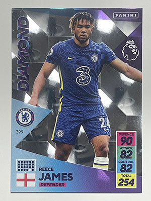 399.-Reece-James-Chelsea-Diamond-Panini-Adrenalyn-XL-2021-22-Card-Football