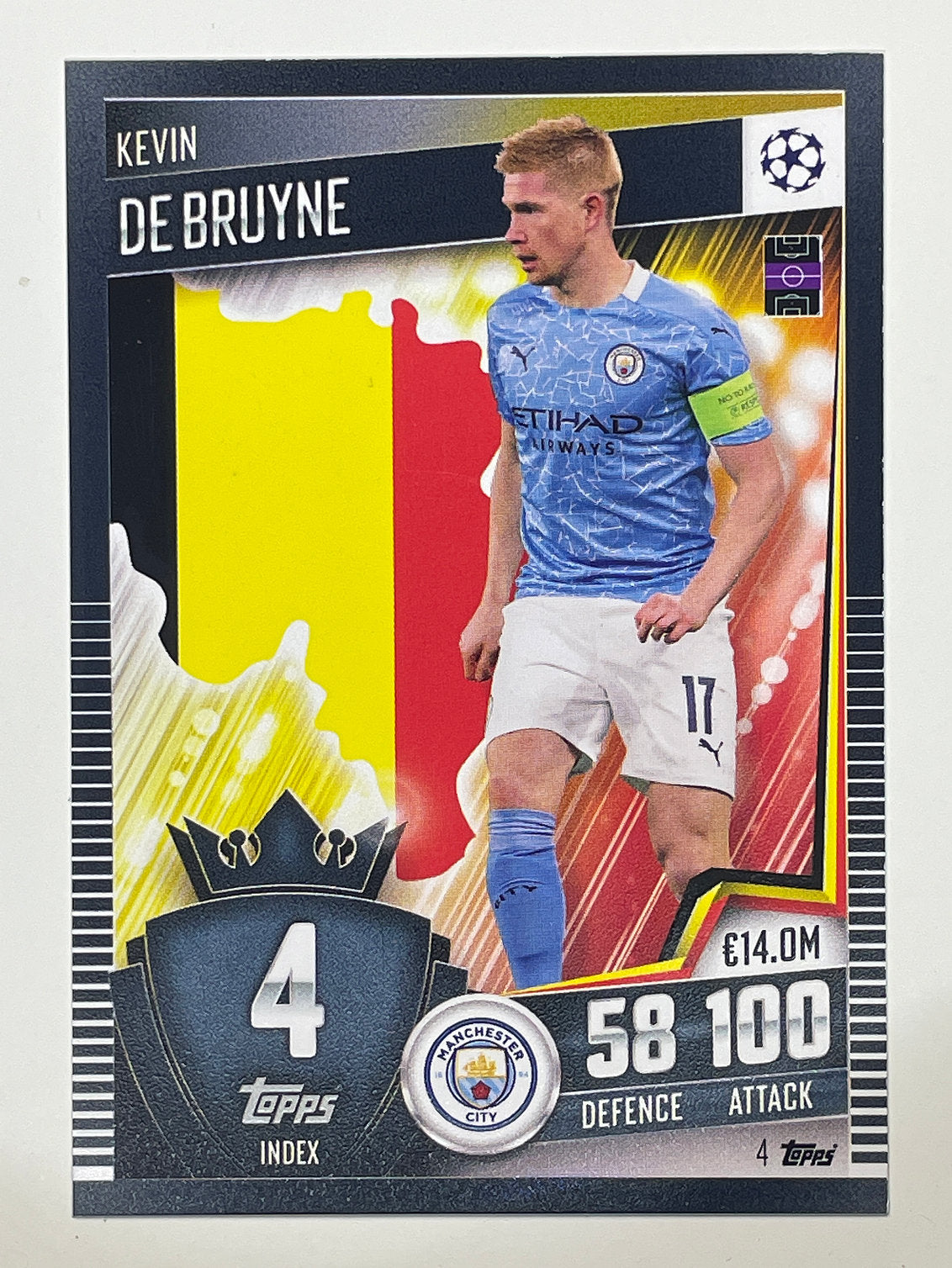 4. Kevin De Bruyne (Manchester City) Football Card &#8211; Match Attax 101 2021 Card