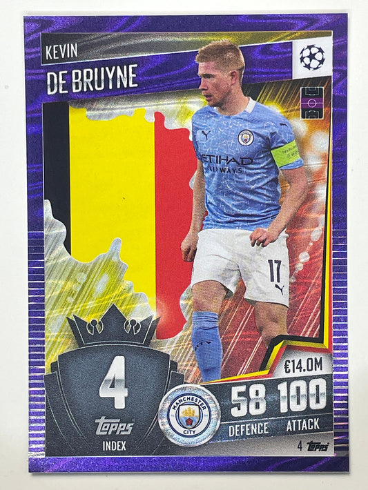 4. Kevin De Bruyne (Manchester City) Football Card &#8211; Parallel Match Attax 101 2021 Card