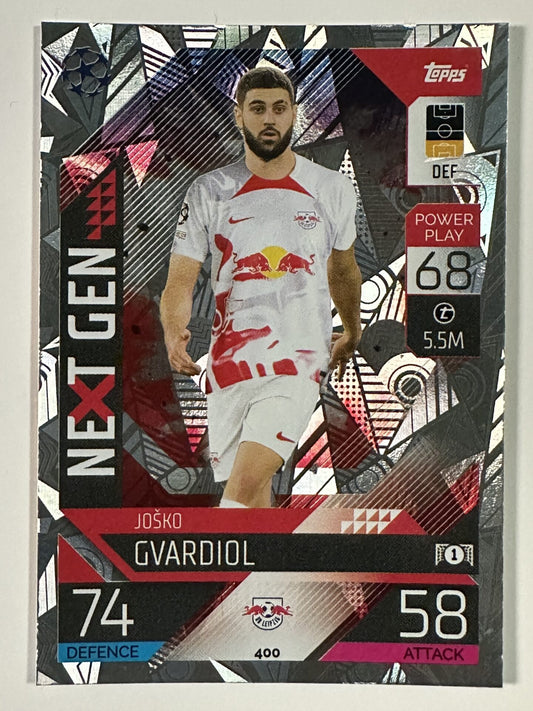 400 Josko Gvardiol Next Gen (RB Leipzig) Topps Match Attax 2022:2023 Card