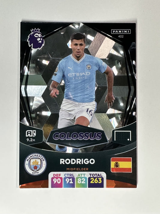 402 Rodrigo Manchester City Colossus Panini Premier League Adrenalyn XL 2024 Card