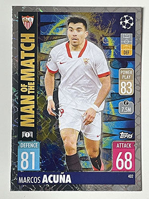 402.-Marcos-Acuna-Man-of-the-Match-Sevilla-FC-Match-Attax-2021-22-Topps-Football-Card