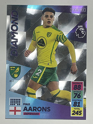 403.-Max-Aarons-Norwich-City-Diamond-Panini-Adrenalyn-XL-2021-22-Card-Football