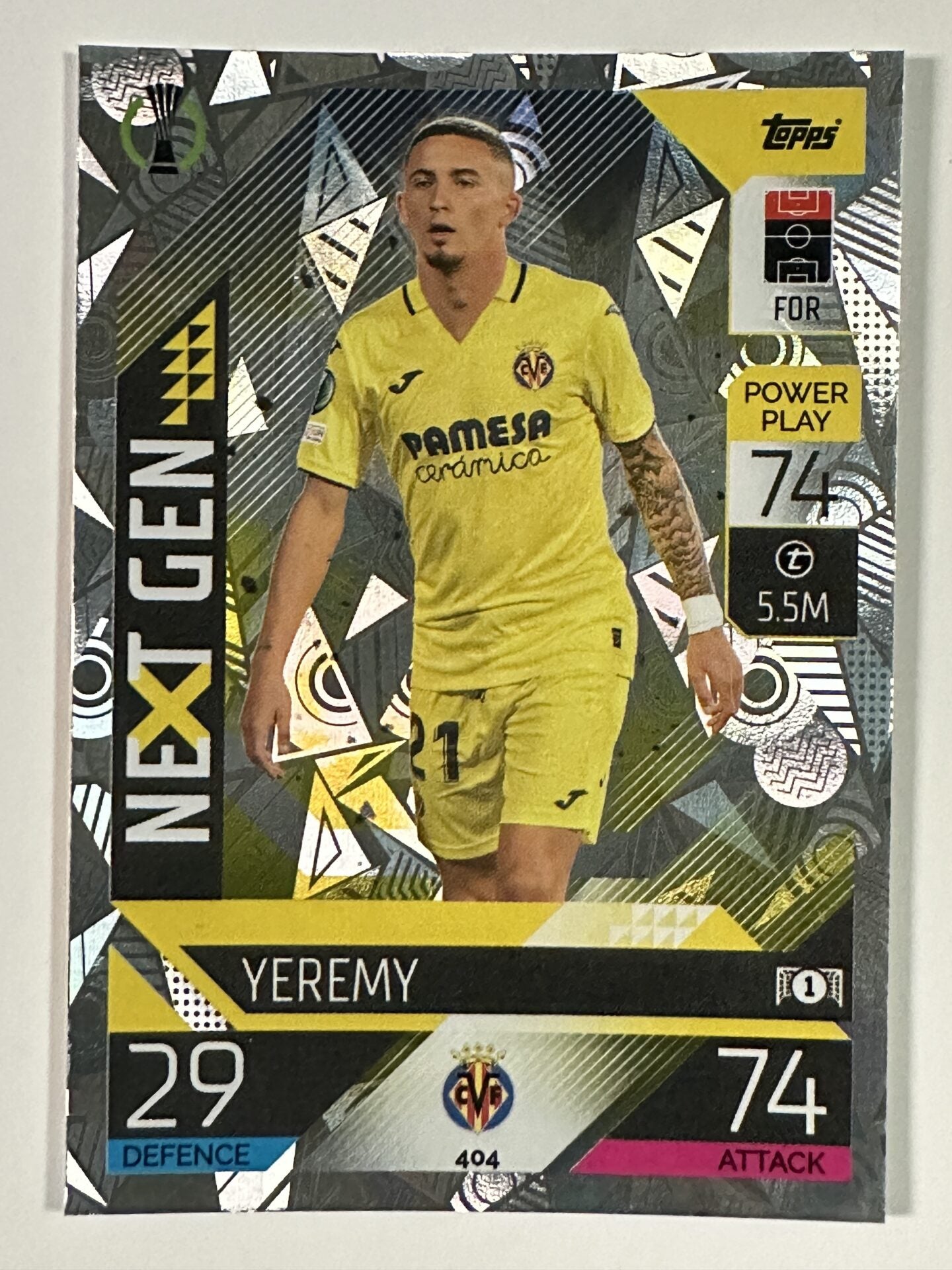 404 Yeremy Pino Next Gen (Villarreal) Topps Match Attax 2022:2023 Card