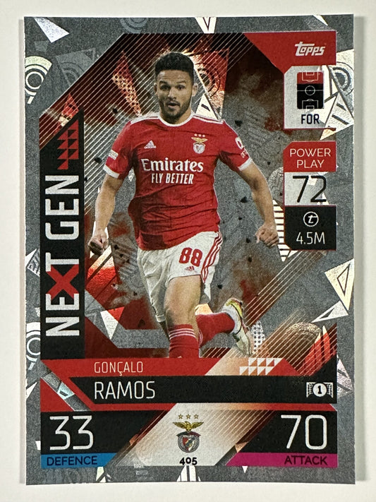 405 Gonçalo Ramos Next Gen (Benfica) Topps Match Attax 2022:2023 Card