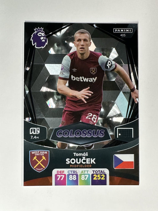 405 Tomas Soucek West Ham Colossus Panini Premier League Adrenalyn XL 2024 Card