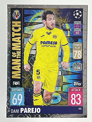 405.-Dani-Parejo-Man-of-the-Match-Villarreal-CF-Match-Attax-2021-22-Topps-Football-Card